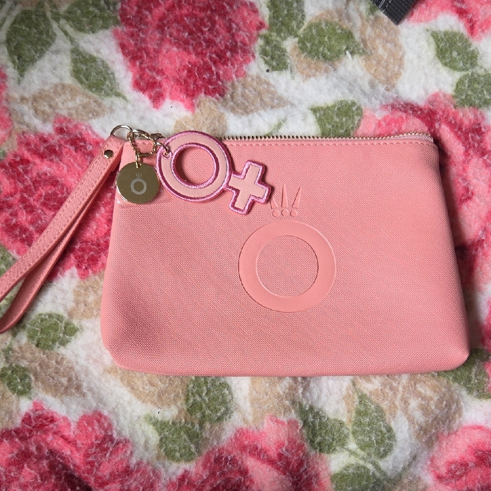 Pandora Pink Clutch with Embossed Design and Tassel